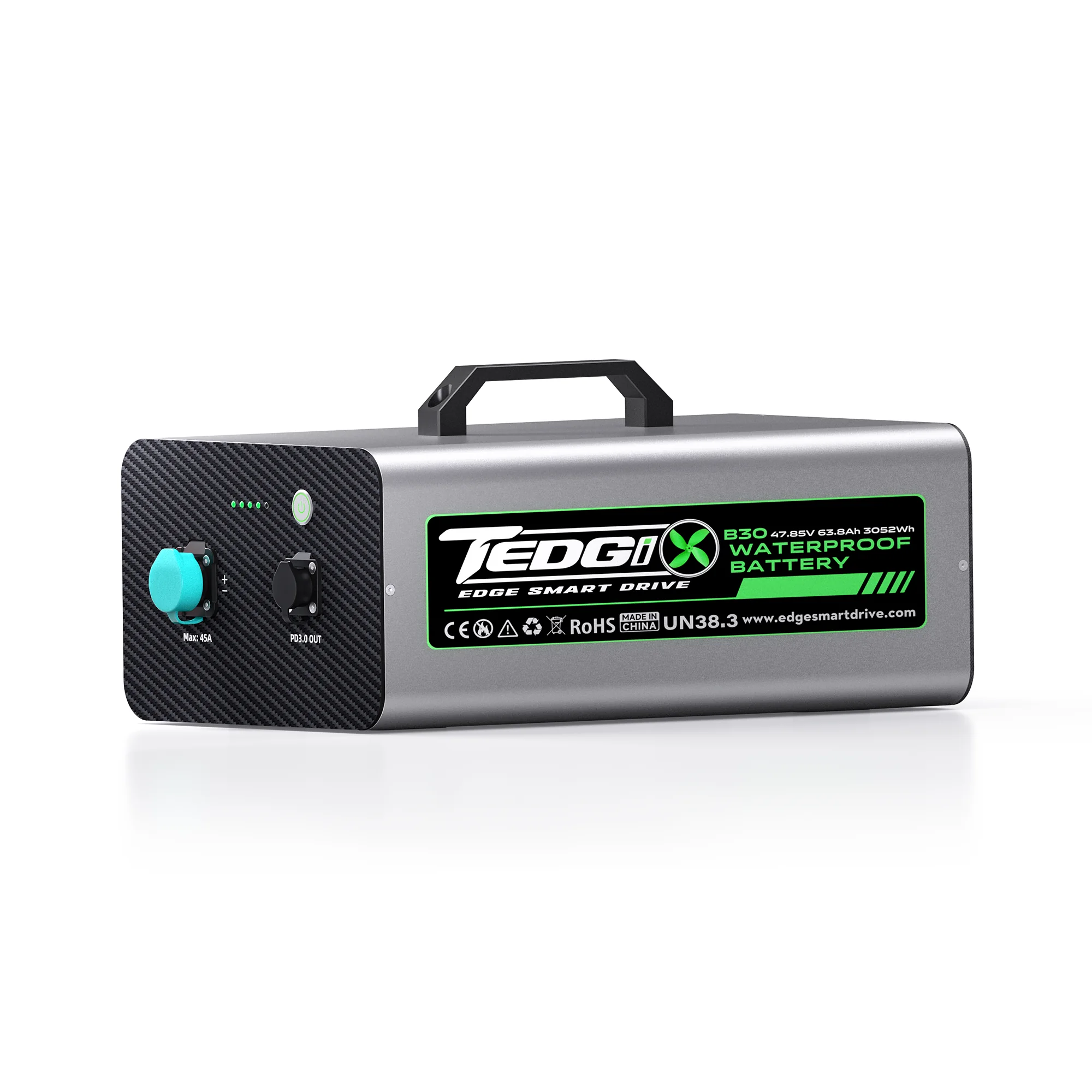 Tedgix K4S Sport B30 waterproof battery pack for longer performance water propulsion sessions.