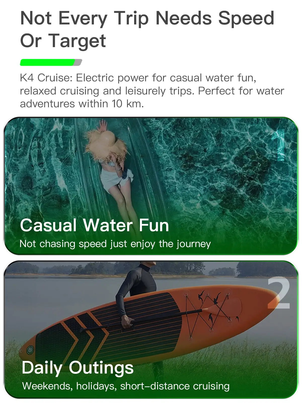 K4 Cruise casual water fun and daily outings