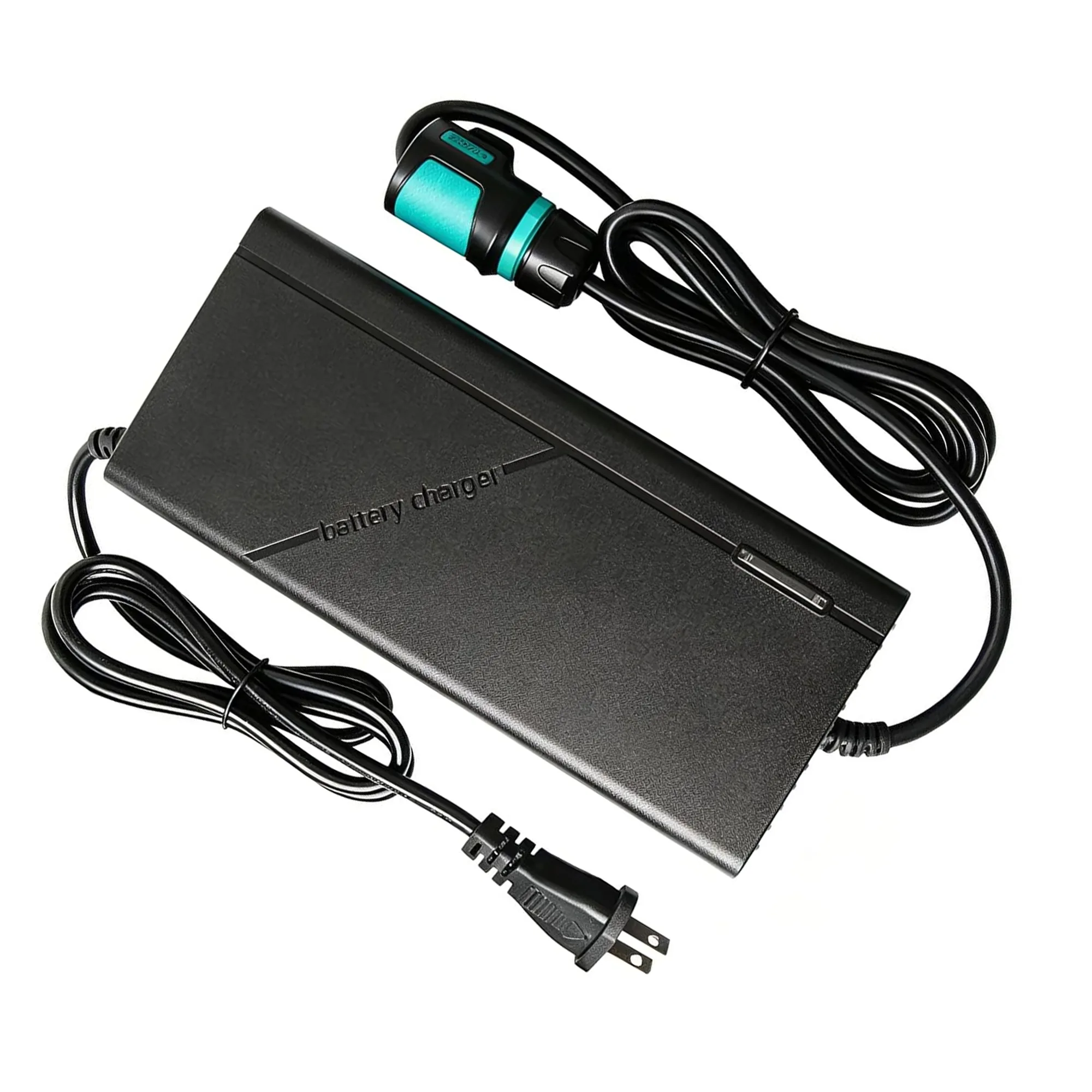 Tedgix K4 252W lithium battery charger angled product view.