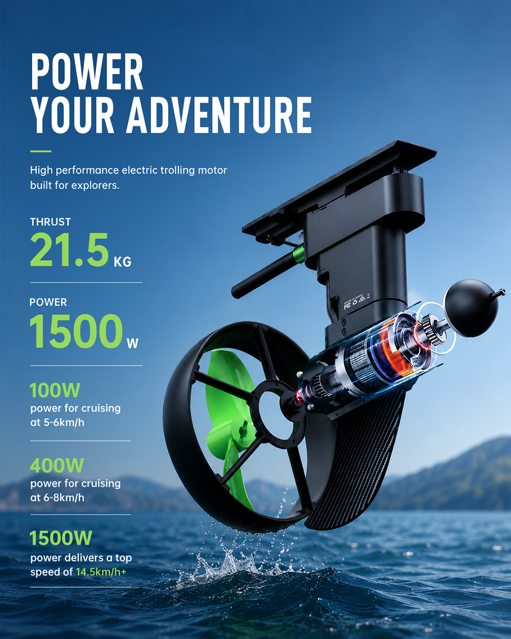 Tedgix K4S Sport powerful and efficient 1500W brushless motor