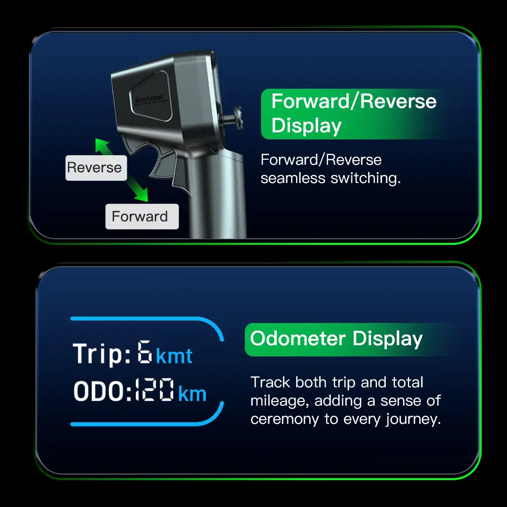 K4 Cruise forward reverse display and odometer display features