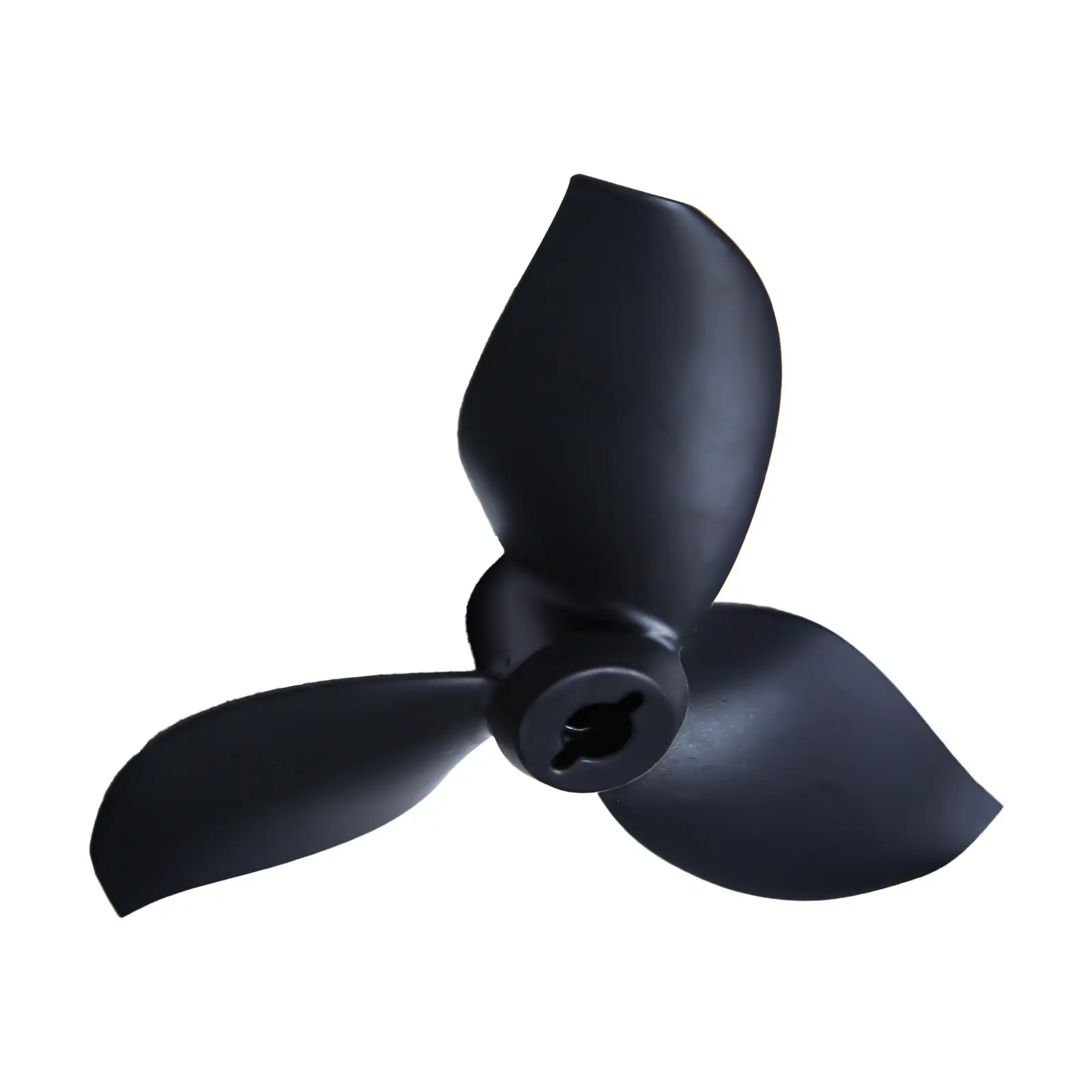 Back view of EDGE K4 propeller showing the shaft connection hub and locking notch detail.