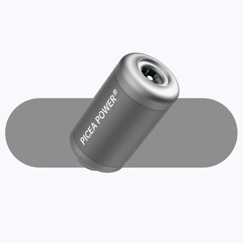 TEDGIX TurboBean mini air pump in space grey anodized aluminum finish.