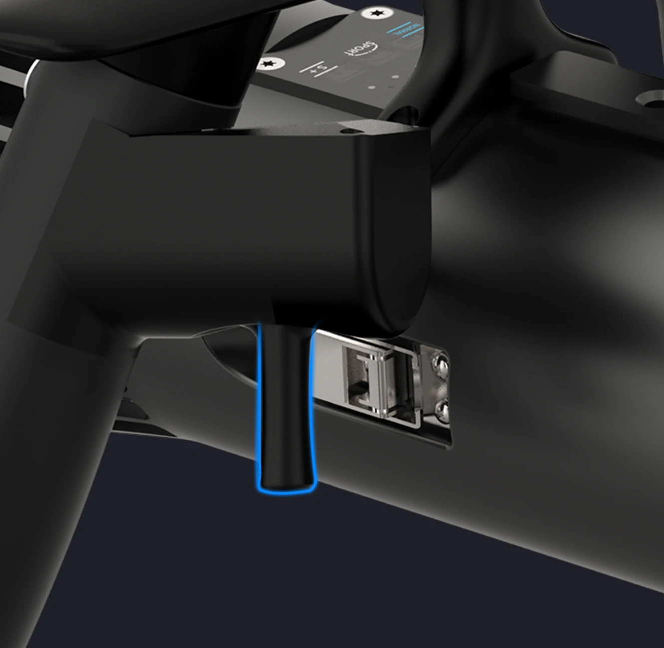 Close-up of TEDGIX K5 ergonomic start trigger: Designed for comfortable finger operation and precise acceleration control.