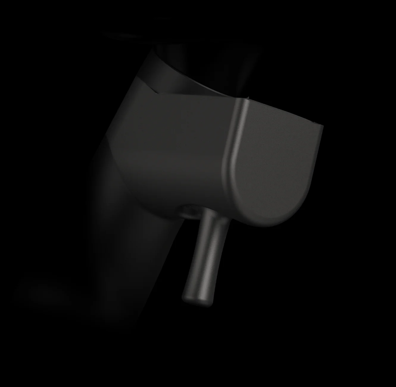 Close-up of TEDGIX K5 ergonomic handle with easy-access start/stop trigger for precise underwater control.