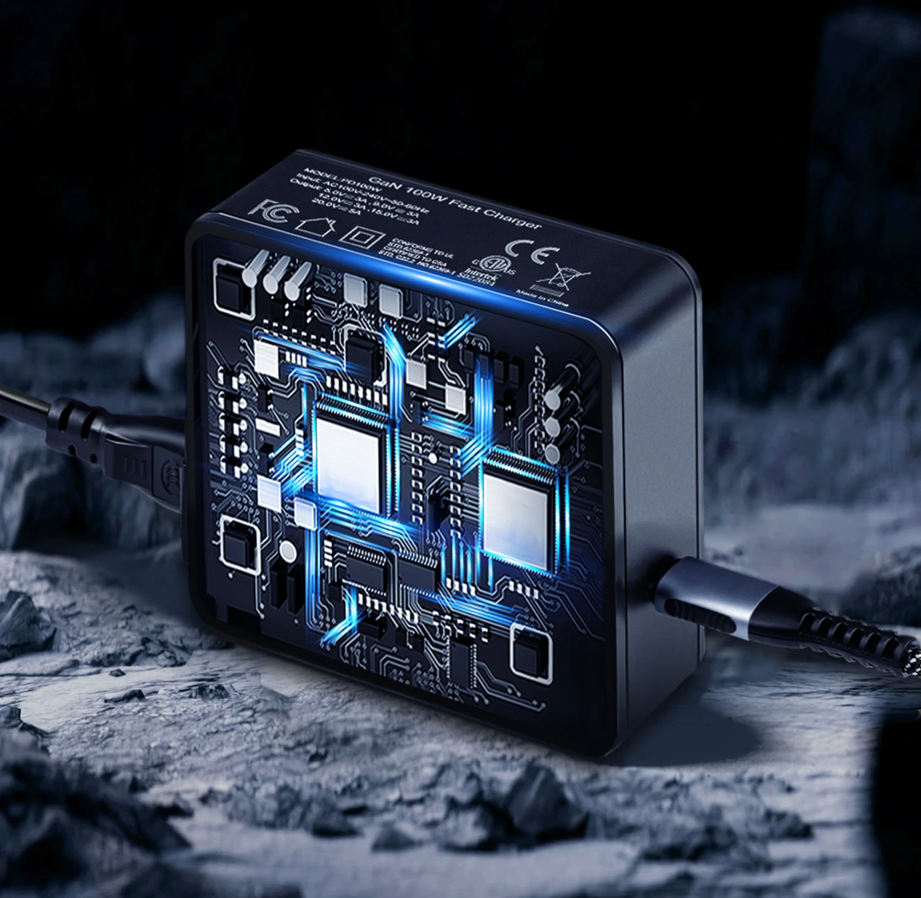 TEDGIX 100W GaN fast charger adapter: Advanced chip technology triples charging speed, fully recharging the K5 battery from 0-100% in just 90 minutes.